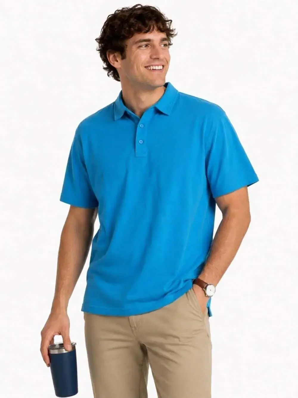 Robert Graham Turquoise Casual Button Polo Shirt Size XXL